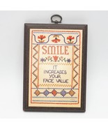 Vintage Smile It Increases Your Face Value Wall Hanging - £19.34 GBP