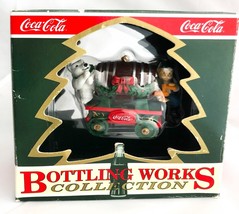 Rare Authentic Coca Cola Barrel Train Polar Bear And Elf Christmas Tree Ornament - £43.78 GBP