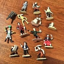 Lot of 14 Pirate Figurines Toys Pirates TOOB Safari Ltd Pirate Cake Topper - $12.86