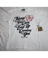 Y2K Blac Label Premium Graphic T-Shirt White XL Things You Own End Up Ow... - $427.69 MXN