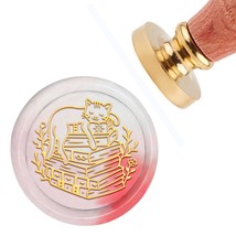 Cat Wax Seal Stamp Book Vintage Sealing Wax Stamps 30Mm 1.18Inch Removable Brass - £13.36 GBP