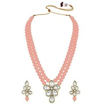 Kundan &amp; Pearl Studded Necklace Jewellery Set For Women - £19.05 GBP