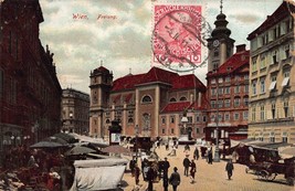 Wien Vienna AUSTRIA~FREIUNG-PUBLIC SQUARE~1911 Postcard - £7.32 GBP