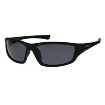 Xloop Gafas de Sol Hombre Lente Polarizada Suave Mate de Topos Negro Envoltura - £9.49 GBP+