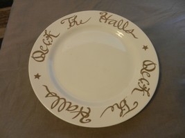 Deck The Halls Ceramic Cookie, Cake Plate by Rosanna from Italy 10.25&quot; d... - $30.00