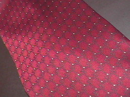 J Garcia Neck Tie Collection 18 Still Life Bright Red Gold Points Green Filigree - £8.76 GBP