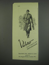 1949 Valstar Weatherwear Ad - Valstar distinctive weatherwear - £14.62 GBP