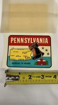 Pennsylvania Map Vintage Baxter Lane Car Travel Waterslide Decal - $6.88
