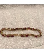 Avon Vintage Birthstone Tennis Bracelet - July - 7 inch with 1 inch exte... - £19.74 GBP