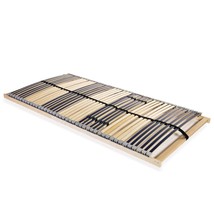 Slatted Bed Base with 42 Slats 7 Zones 100x200 cm - £52.13 GBP