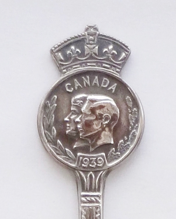 Collector Souvenir Spoon Canada 1939 King George VI Queen Elizabeth Visit - £11.98 GBP