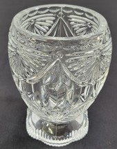 I) Thick Cut Crystal Clear Glass Bud Vase Chalice 4&quot; - $9.89
