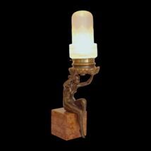 Unique Original Type Déco Lampe Figurine &quot; Athene &quot; Lampe de Cuivre 1920 - $14,992.54 MXN