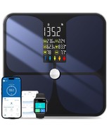 Wellue Body Smart Scale w/ BMI Water Fat Muscle &amp; Bone Mass BLACK Heart ... - $916.03 MXN