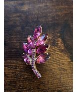 Vintage Gold Tone with Pink  Pin Brooch Very Beautiful - $22.76