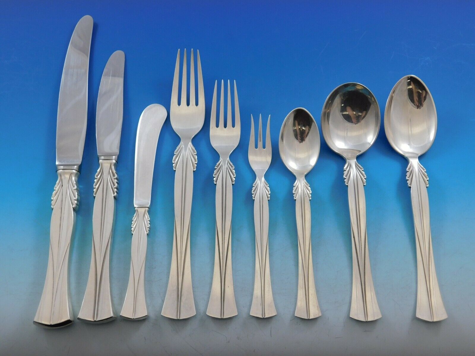 Primary image for Queen Christina by Frigast Sterling Silver Flatware Set Service 60 pieces Dinner