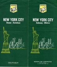Michelin New York City Buses and Subway Maps 1950&#39;s - £79.83 GBP