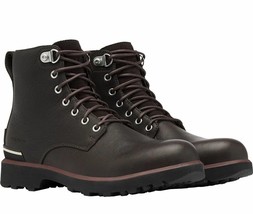 Sorel Men&#39;s Caribou Six Waterproof Blackened Brown Leather Boot $200, Sz 8.5 NIB - £105.70 GBP