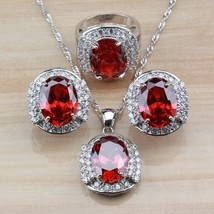 Elry set aaa quality garnet zircon fashion women accessories clip earrings and necklace thumb200