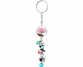 Mia Jewel Shop Tree of Life Chip Stone Inlay Copper Acrylic Keychain Multicolore - £12.85 GBP