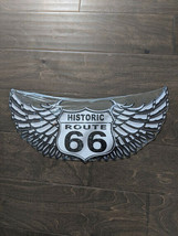 18&quot; US Historic ROUTE 66 wings 3d cutout retro USA STEEL plate display ad Sign - £59.34 GBP