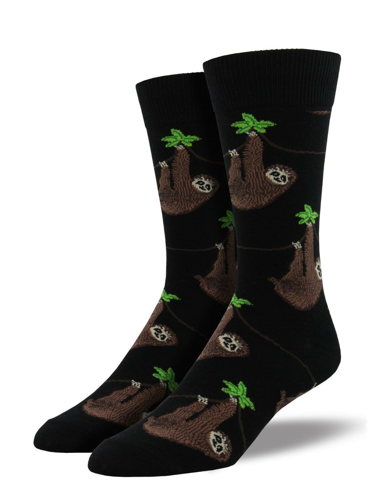 Socksmith Men’s Socks Novelty Crew Cut Socks "Sloth" / Choose Your Color!! - $12.39