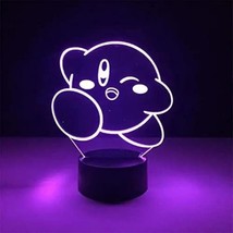 3D Night Lights For Boys Girls Kirby 3D Night Light Cute Cartoon Game Anime Home - £29.87 GBP