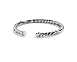 David Yurman Cable Classics Bracelet with Pearls &amp; Diamonds - £360.82 GBP