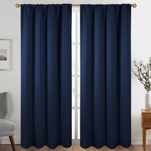 Diraysid Navy Blue Blackout Curtains For Bedroom And Living Room, 2 Panels - $35.99