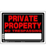 PRIVATE PROPERTY NO TRESPASSING Metal SIGN Fluorescent RED posted HILLMA... - $363.89 MXN