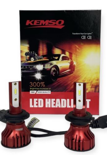Primary image for H7 LED Headlight Bulb Kit, KEMSO, 6500/16000 Lumens Super White Conversion Kit