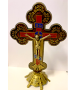 Standing Antique Gold 8&quot;  Crucifix, New #AB-97-1 - $456.48 MXN