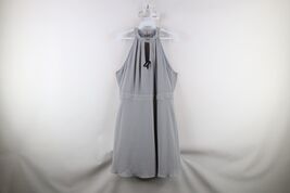 New Express Womens Size 14 Polka Dot Halter Neck Fit and Flare Dress Pol... - $44.50