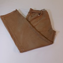 Carhartt Relaxed Fit Straight Leg Men's Khaki Cotton Jeans Size 38×32 image 2