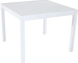Hanover Del Mar 38&quot; Square Outdoor Table, Aluminum Slat Patio Table, Whi... - $554.99