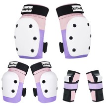 Kufun  Protective Gear Set Knee Pad Elbow Skated Skating Girls Boys Pink Men Wom - £92.51 GBP