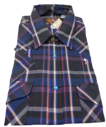 Painted Mesa Pearl Snap Shirt Size 15 1/2 / M Western Plaid Cowboy Vinta... - $49.72