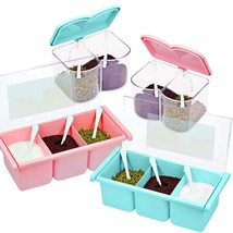 Southern Homewares Spice Seasoning Box Container Storage Organizer Pink Blue Set - $33.99