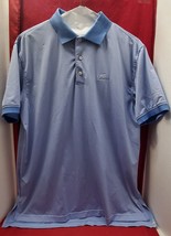 Peter Millar Summer Comfort Size L Polo Blue with Pink Pinstripes - £19.59 GBP