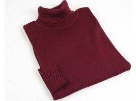 Men Inserch Turtle Neck Pullover Knit Soft Cotton Blend Sweater 4708 Bur... - £15.98 GBP