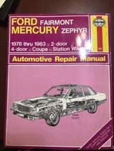Haynes Repair Manual Ford Fairmont Mercury Zephyr 1978-1983 Book 560  - £10.97 GBP