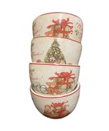 SUSAN WINGET 4-TidBit Bowls Merry Christmas Certified International Frui... - £23.98 GBP