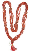 Nityananda Shankracharya Mala 5 Face Rudraksha Beads 4 Line Rudraksh Middle 5 mm - £63.30 GBP