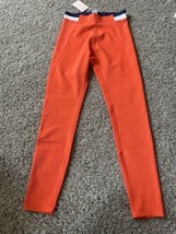 Wilo The Label Anthropologie Orange &amp; Navy Contra Ribbed Leggings Small ... - £25.30 GBP