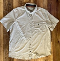 Avalanche Men Size XL Sand Tan Stretch Short Sleeve Outdoor Hiking Shirt... - $24.74