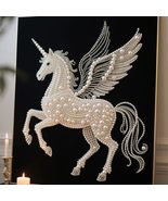 interoknack Luxury Pearl Unicorn Wall Art  Modern Minimalist Living Roo... - €172,02 EUR