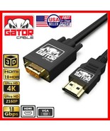 HDMI to VGA Cable Converter Adapter For HDTV PC Desktop Monitor Video 10... - $9.49