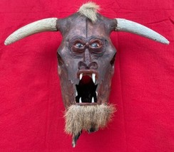 Mexico City Outside Art Screaming Baboon Mask Made From Old Cow Skull - £234.67 GBP