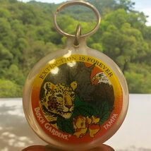 Busch Gardens Extinction is Forever Vintage Keyring Keychain White Tiger - $12.87