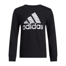 adidas Toddler Boys Round Neck Long Sleeve Graphic T-Shirt 3T Black - £16.44 GBP